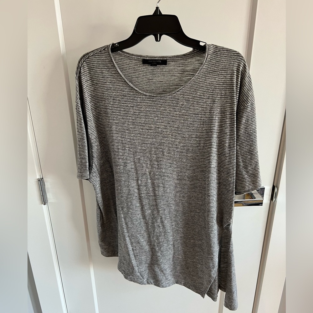 All Saints side slit cotton top
